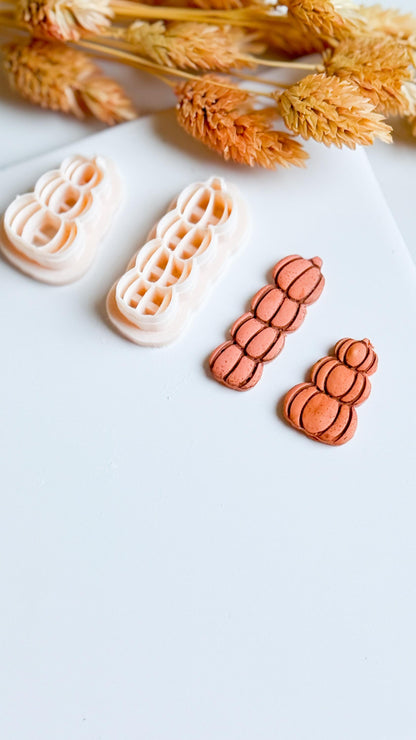 Stacked Pumpkin Clay Cutter Set: Fall Earrings, Autumn Clay Projects