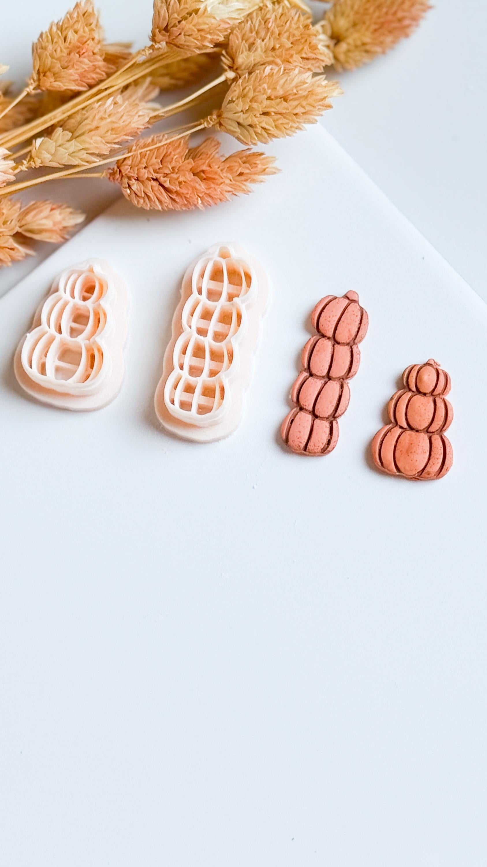 Stacked Pumpkin Clay Cutter Set: Fall Earrings, Autumn Clay Projects