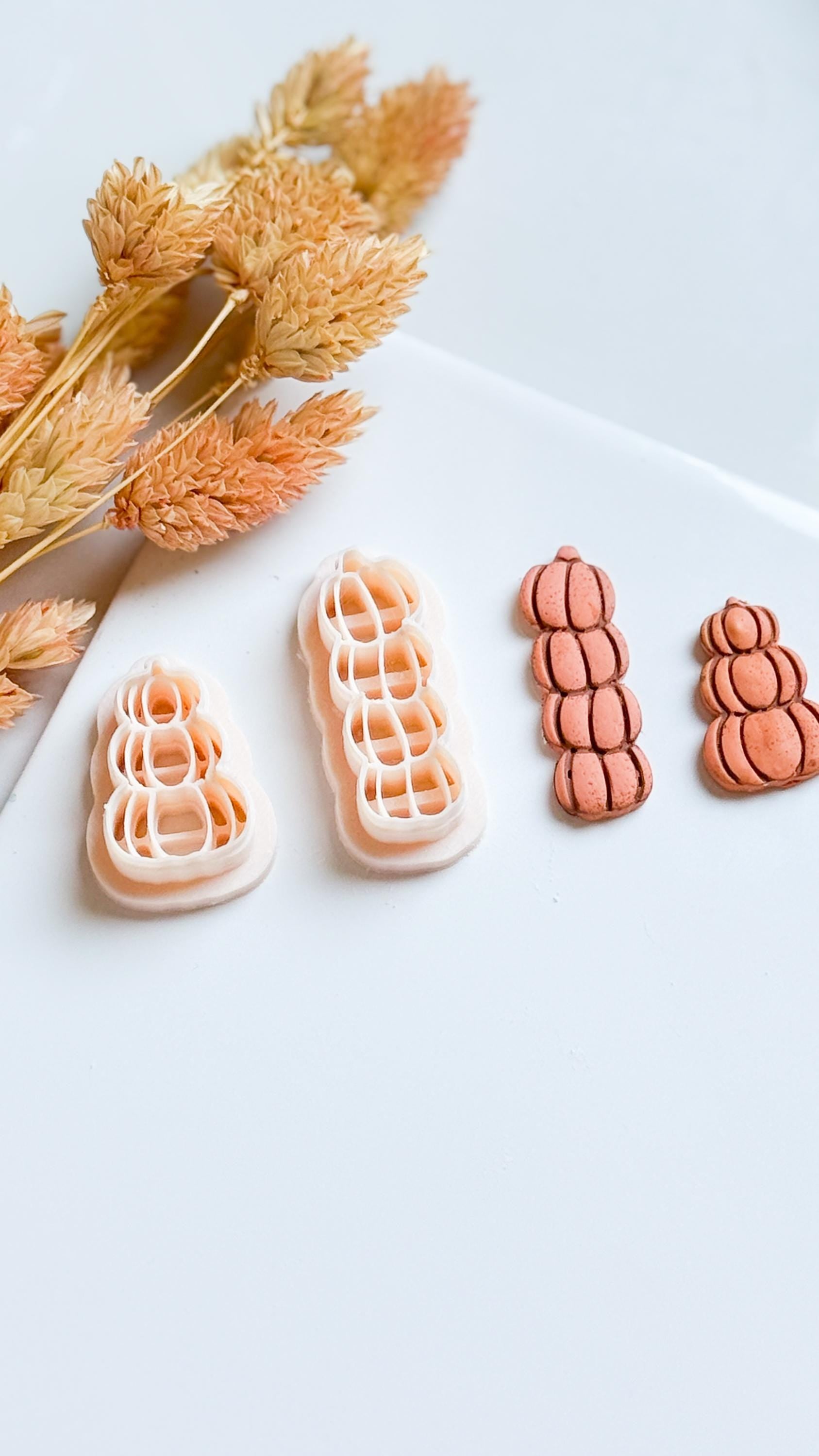 Stacked Pumpkin Clay Cutter Set: Fall Earrings, Autumn Clay Projects
