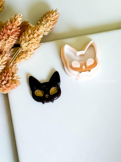 Vampire Cat Bat Polymer Clay Cutter: Halloween Earring Mold