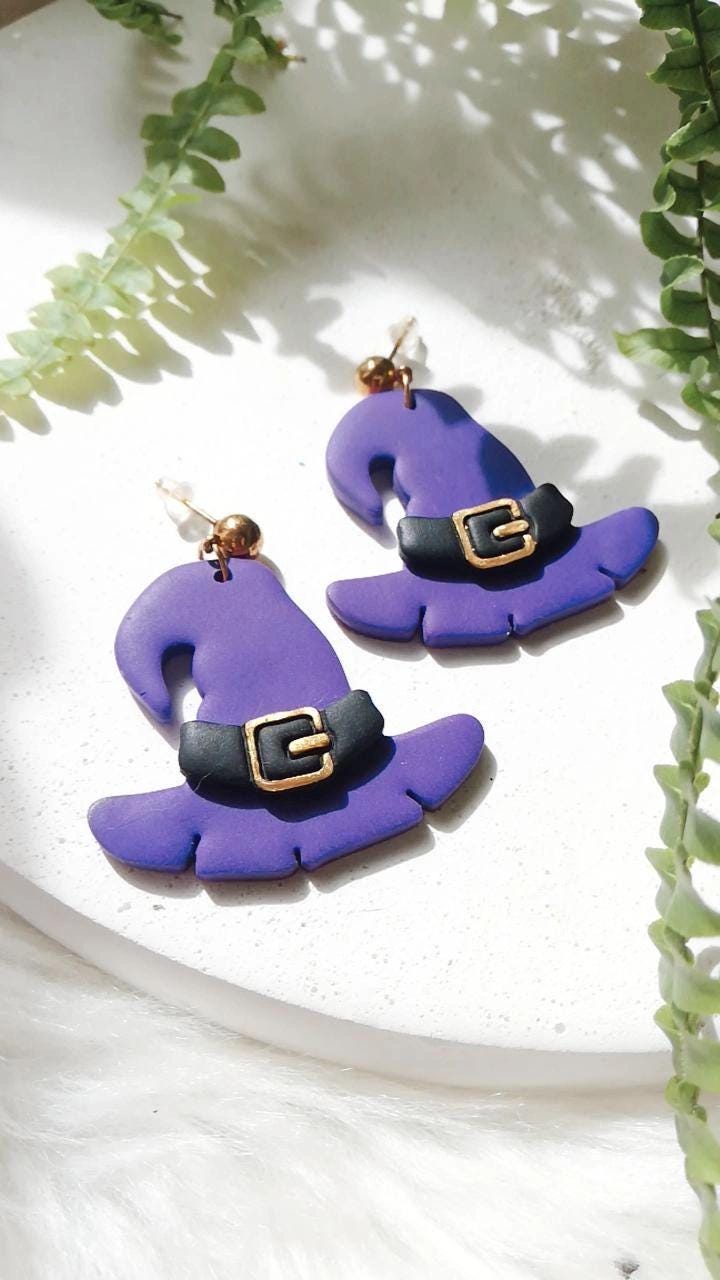 Witch Hat Clay Cutter Set: Halloween Polymer Clay Earring Tool