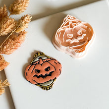 Gothic Pumpkin Face Cutter: Halloween Polymer Clay Mold - Earrings/Studs
