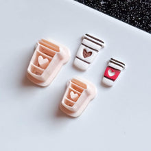 Coffee Cup Clay Cutter: Heart Latte Mold for Earrings, Charms