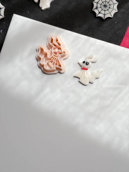 Ghost Dog Clay Cutter: Halloween Earring Making, Crisp Imprint