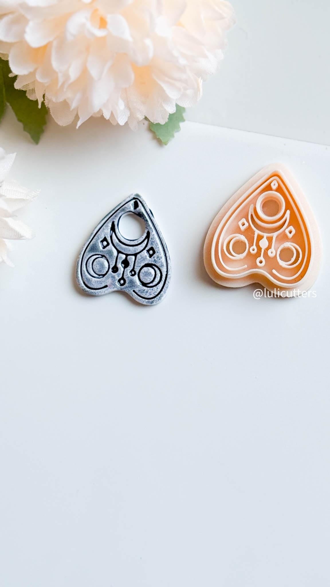 Ouija Planchette Clay Cutter: Moon Phase Spirit Board Mold