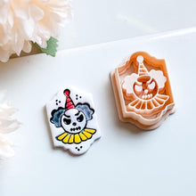 Creepy Clown Skull Cutter: Halloween Polymer Clay Mold for Earrings & Charms