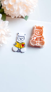 Reading Llama Polymer Clay Cutter: Bookish Earrings, Planner Charms