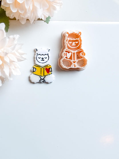 Reading Llama Polymer Clay Cutter: Bookish Earrings, Planner Charms