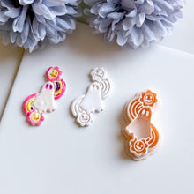 Whimsical Ghost Cutter: Rainbow Flower Polymer Clay Earring Mold