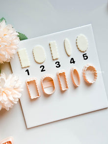 Scallop Frame Clay Cutter Set 5 Shapes for Earrings & Studs