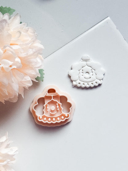 Kawaii Clown Face Clay Cutter, Circus Jewelry Mold
