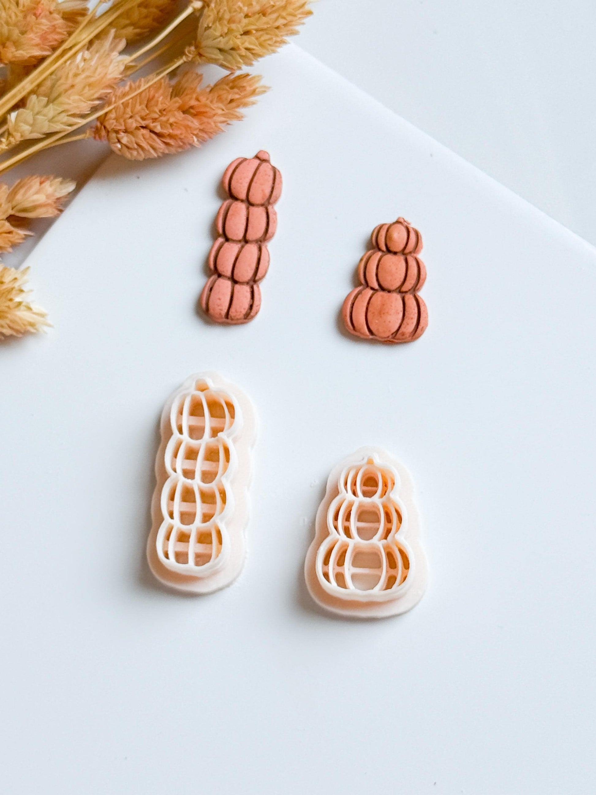 Stacked Pumpkin Clay Cutter Set: Fall Earrings, Autumn Clay Projects
