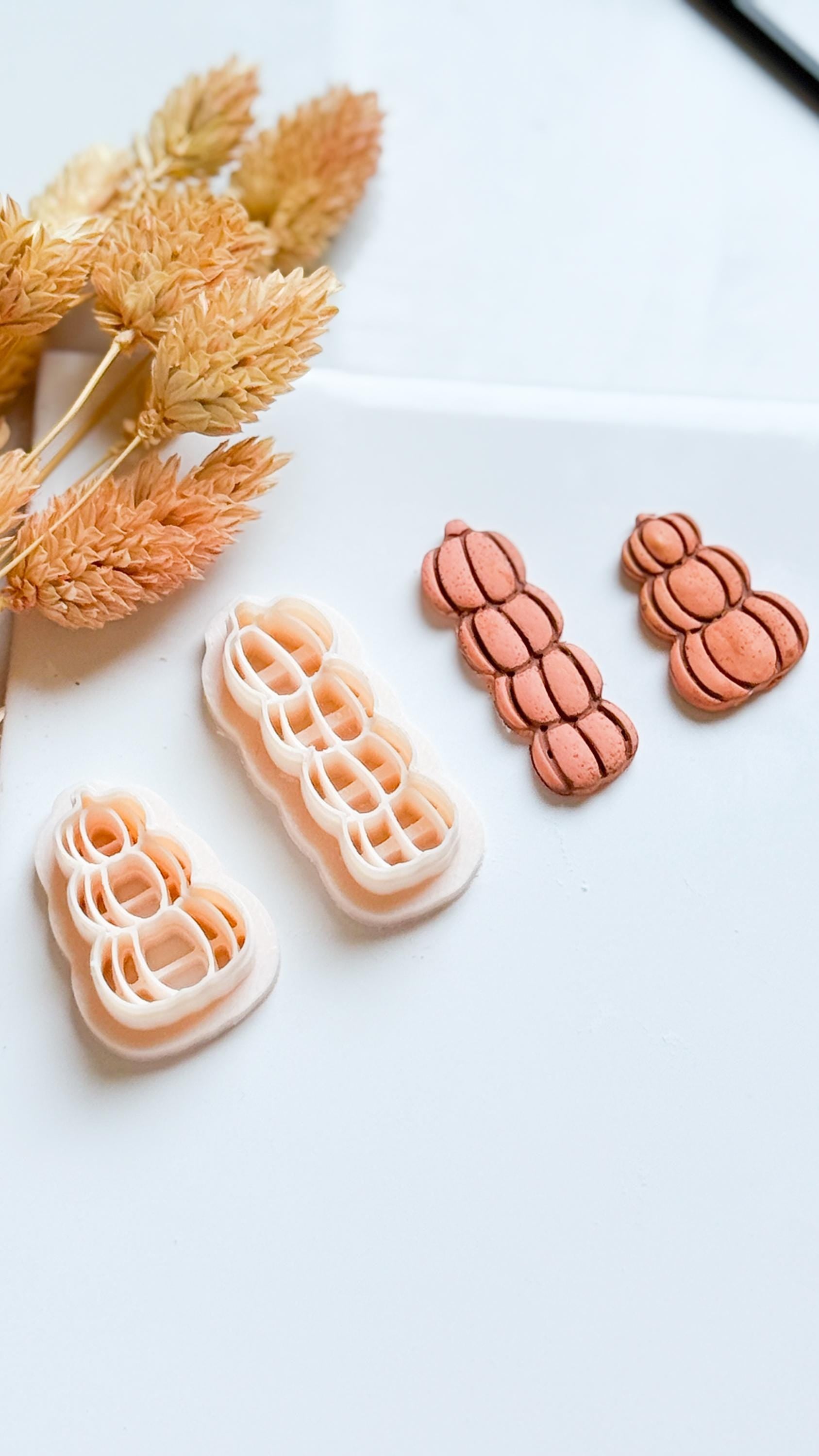 Stacked Pumpkin Clay Cutter Set: Fall Earrings, Autumn Clay Projects