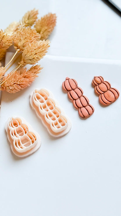 Stacked Pumpkin Clay Cutter Set: Fall Earrings, Autumn Clay Projects