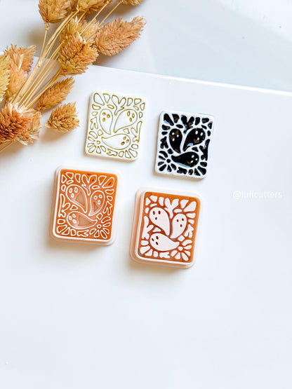 Floating Ghost Clay Cutter: Halloween Polymer Clay Earrings