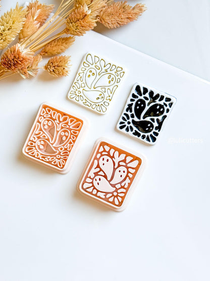 Floating Ghost Clay Cutter: Halloween Polymer Clay Earrings