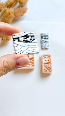 Halloween Mummy Face Cutter Set: Polymer Clay Earrings & Jewelry Making