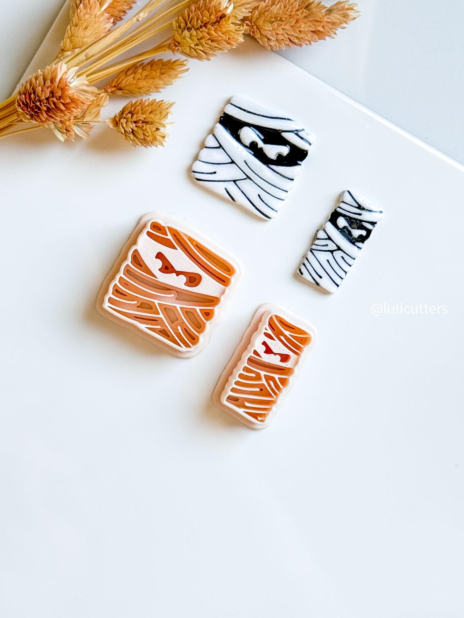 Halloween Mummy Face Cutter Set: Polymer Clay Earrings & Jewelry Making