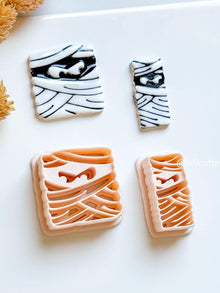 Halloween Mummy Face Cutter Set: Polymer Clay Earrings & Jewelry Making