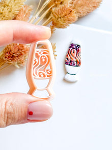 Ghost Lava Lamp Clay Cutter: Spooky Halloween Earring Mold