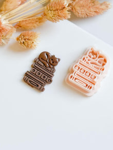Cat on Books Clay Cutter: Diamond Spine Detail - Reader Jewelry
