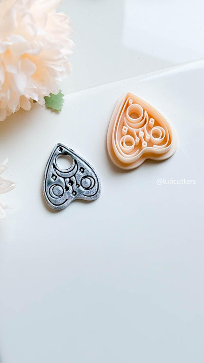 Ouija Planchette Clay Cutter: Moon Phase Spirit Board Mold