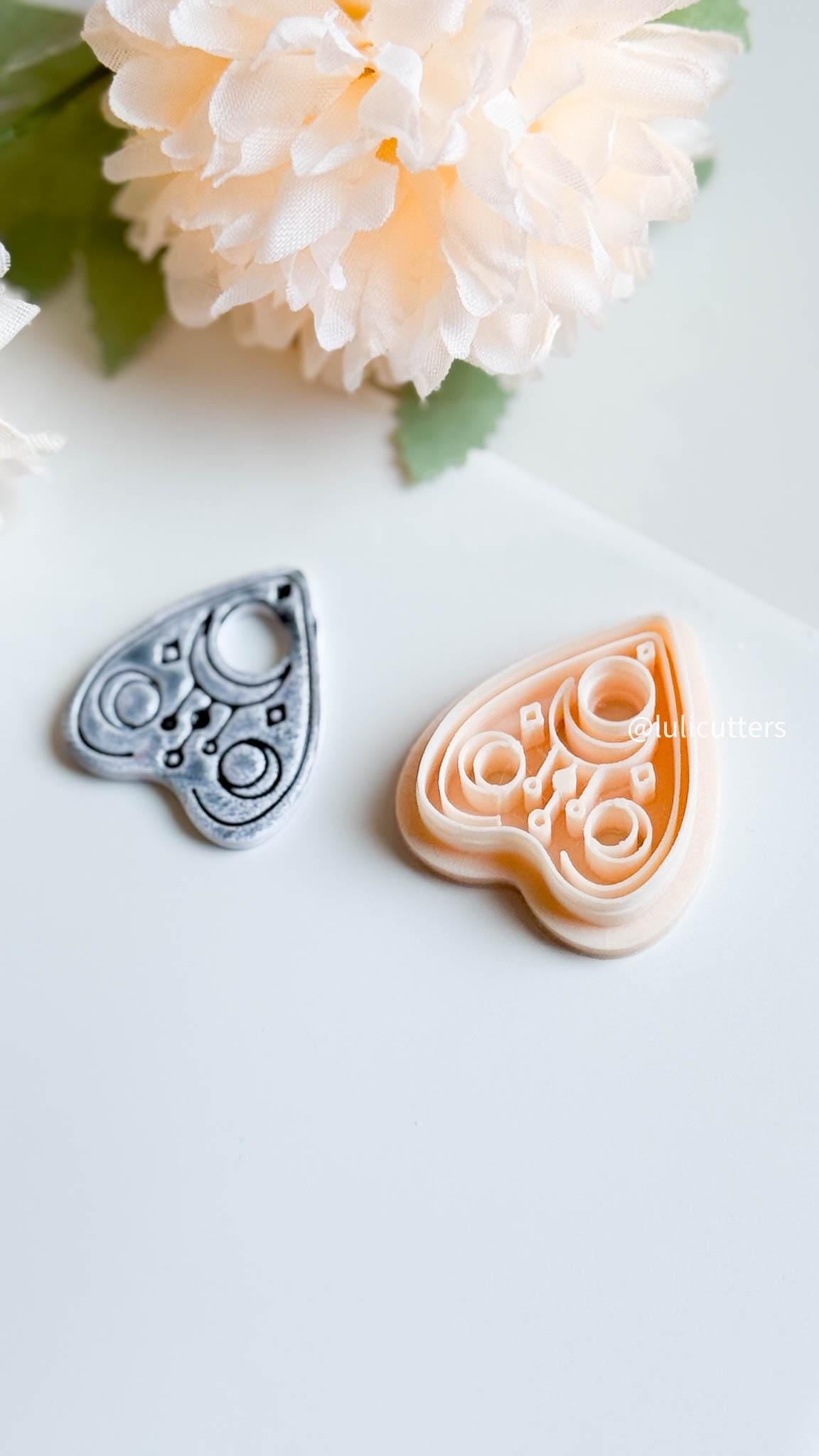 Ouija Planchette Clay Cutter: Moon Phase Spirit Board Mold
