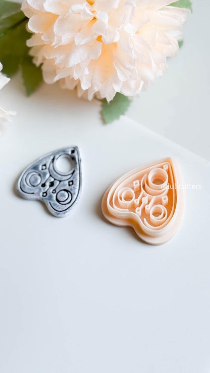Ouija Planchette Clay Cutter: Moon Phase Spirit Board Mold
