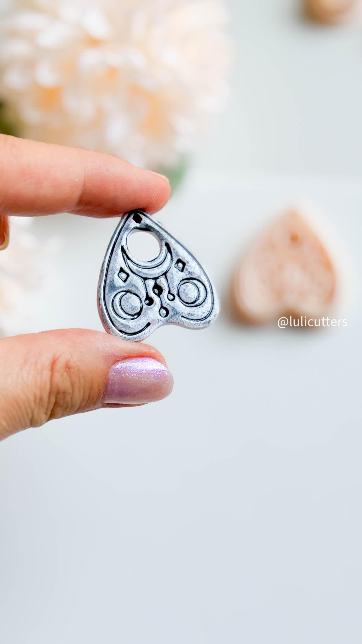 Ouija Planchette Clay Cutter: Moon Phase Spirit Board Mold