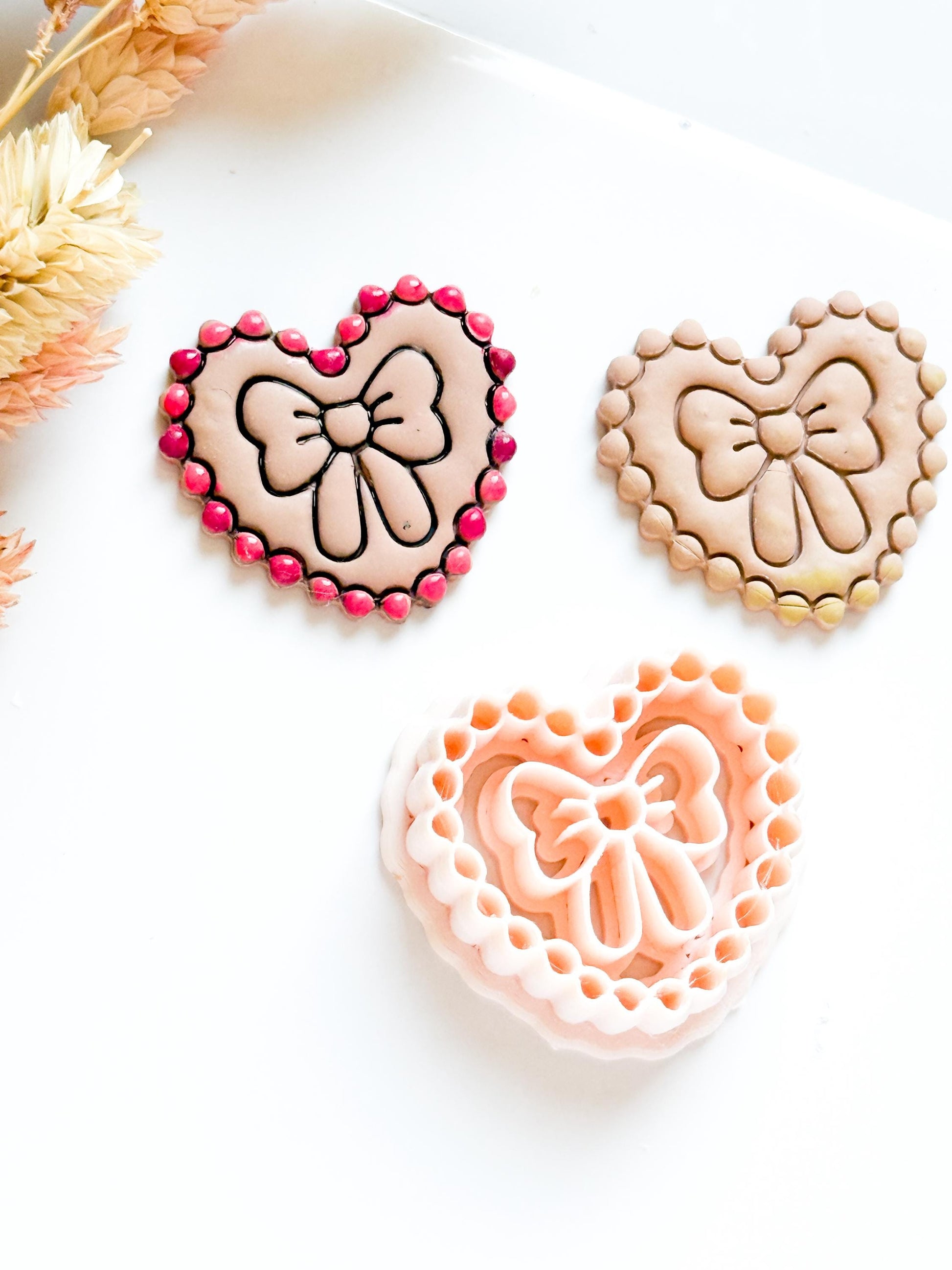 Scalloped Heart Bow Clay Cutter, Jewelry Crafts Tool