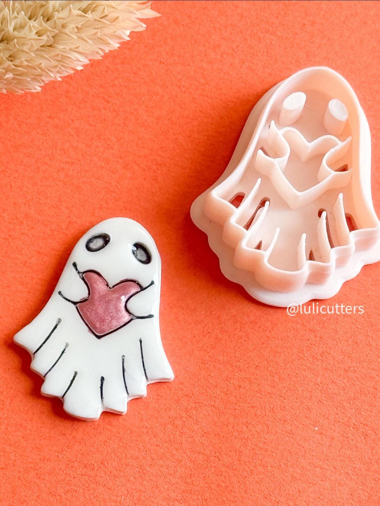 Scalloped Ghost Clay Cutter: Halloween Earring Mold, Polymer Clay Jewelry