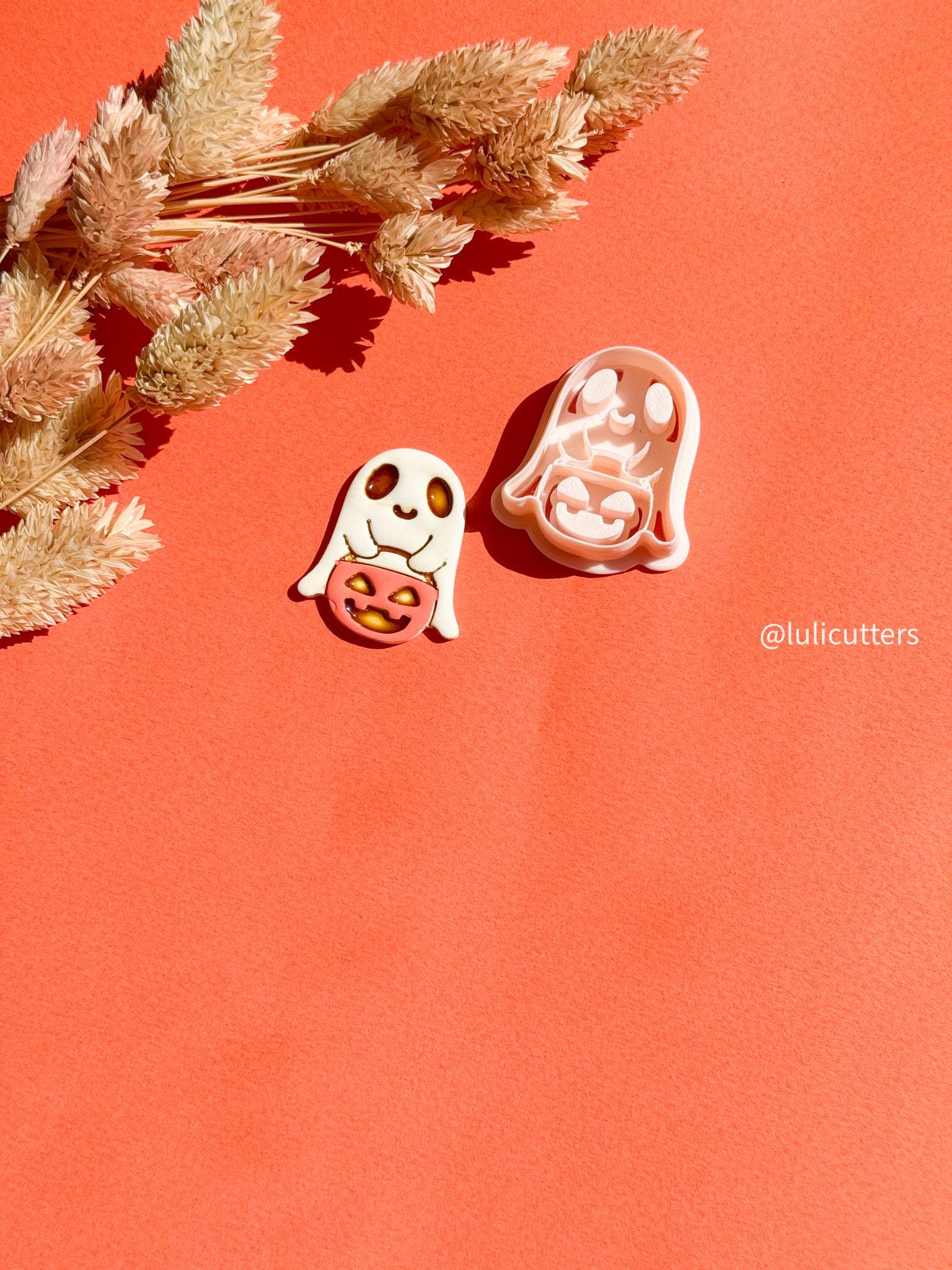 Halloween Ghost Cutter: Polymer Clay Mold for Earrings