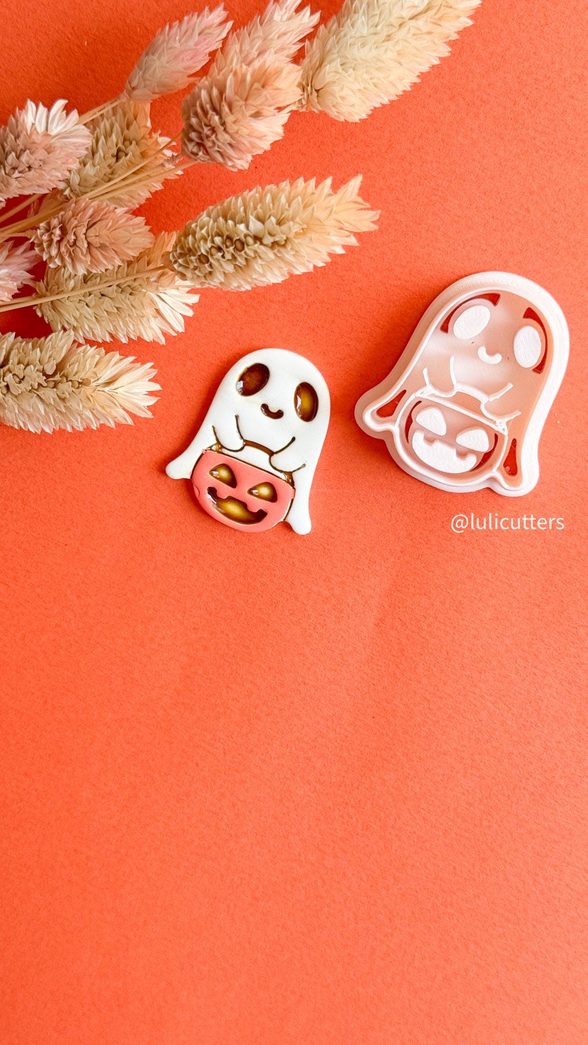 Halloween Ghost Cutter: Polymer Clay Mold for Earrings