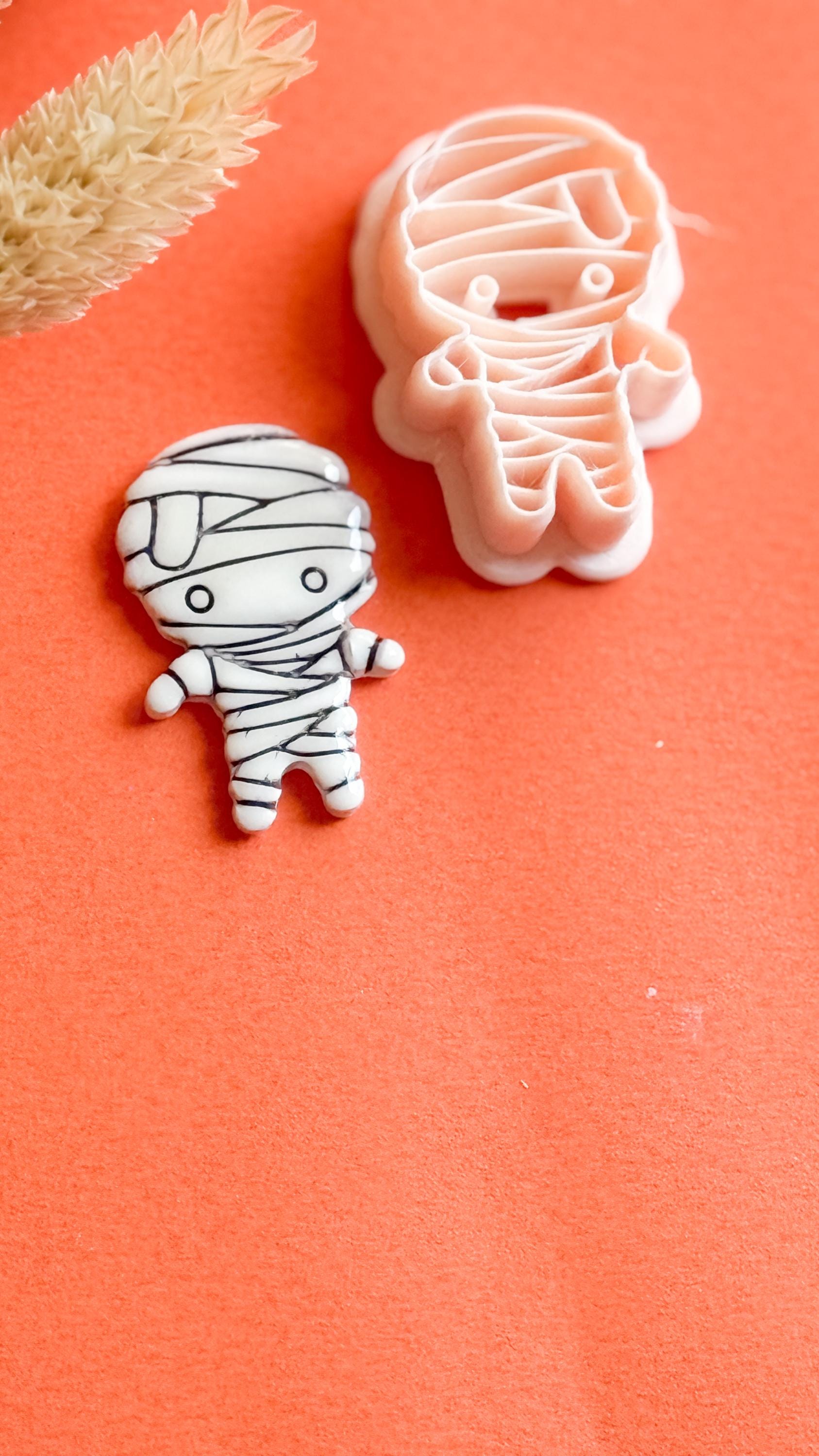 Chibi Mummy Clay Cutter, Halloween Jewelry Making