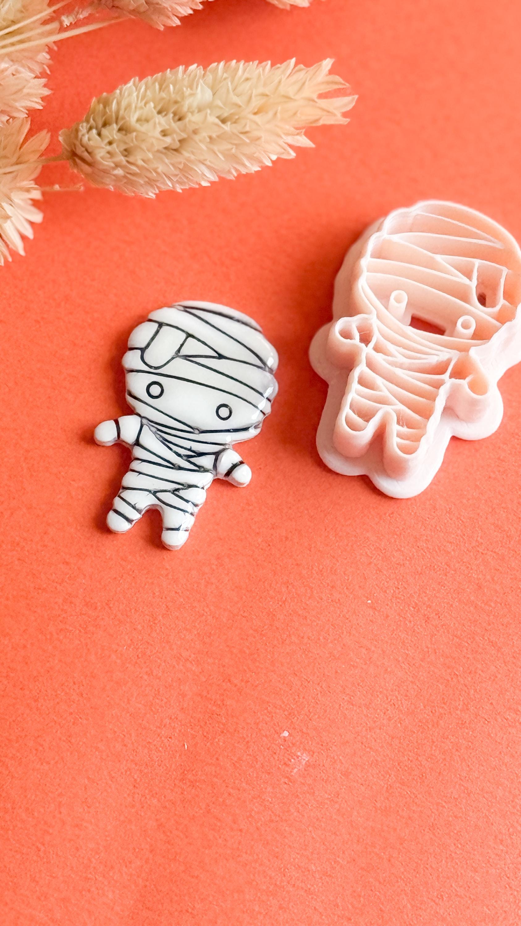 Chibi Mummy Clay Cutter, Halloween Jewelry Making