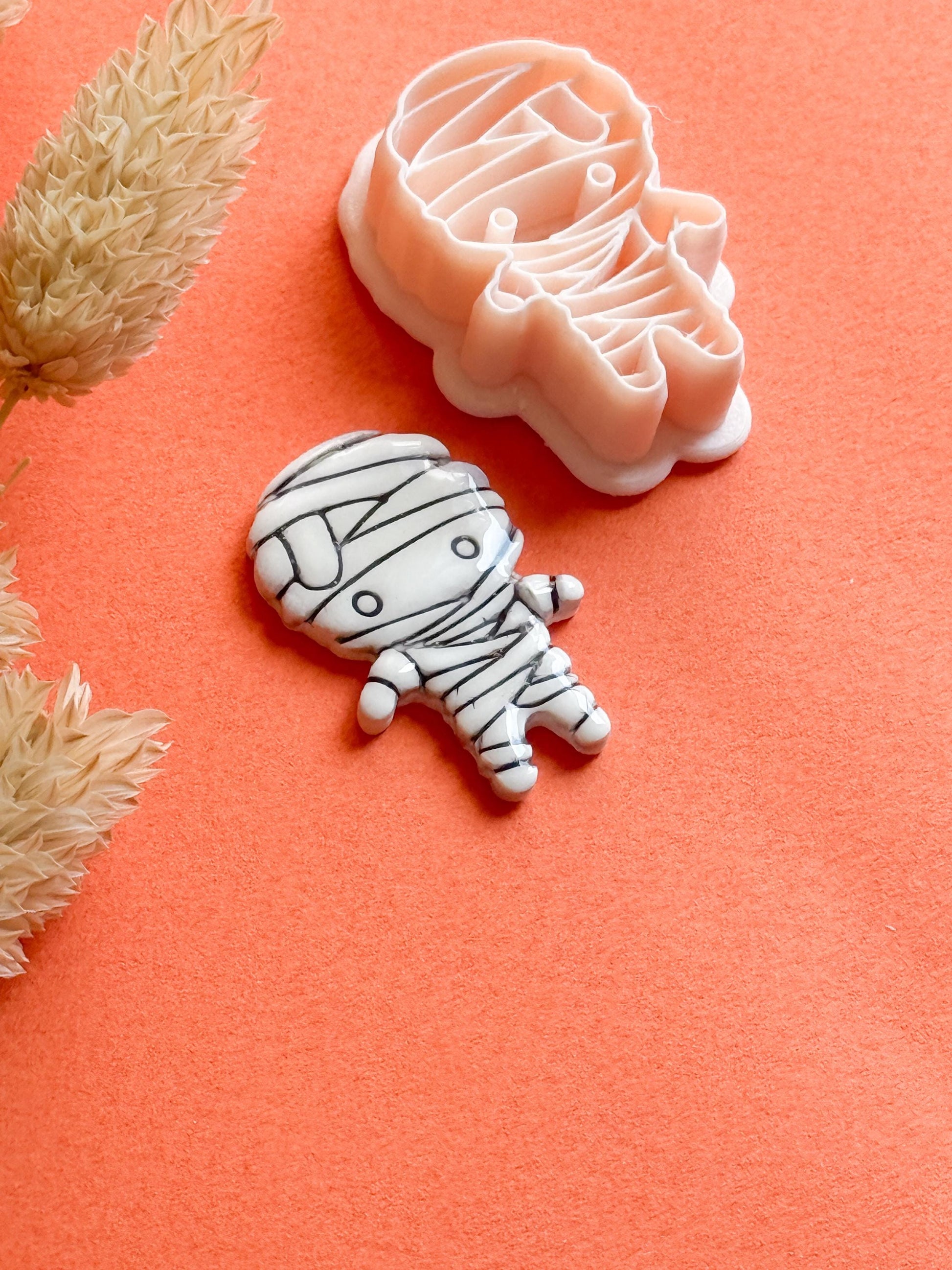 Chibi Mummy Clay Cutter, Halloween Jewelry Making