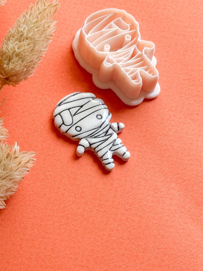 Chibi Mummy Clay Cutter, Halloween Jewelry Making
