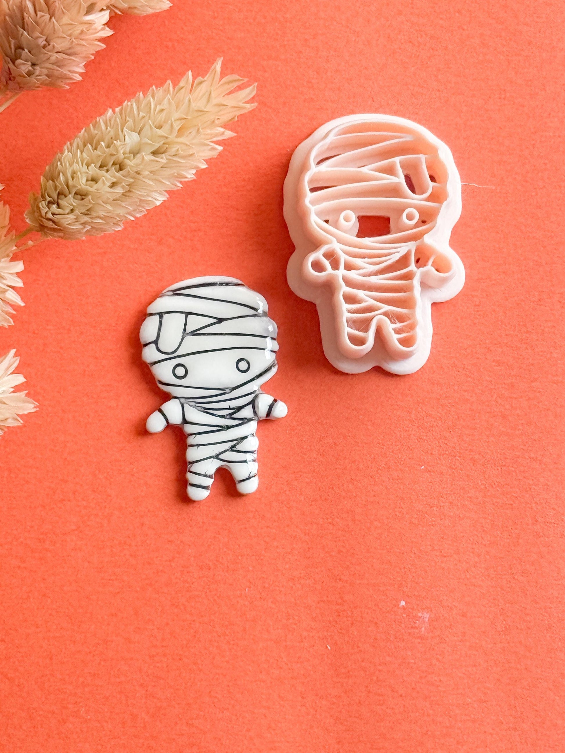 Chibi Mummy Clay Cutter, Halloween Jewelry Making