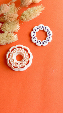 Skull Wreath Clay Cutter: Halloween Jewelry Making Tool