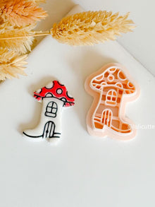 Mushroom Boot House Clay Cutter: Fairycore Polymer Clay Mold