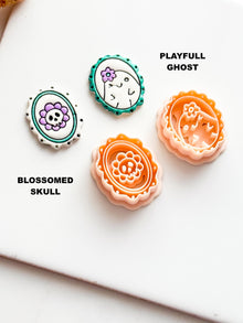 Skull or Ghost Clay Cutter: Scalloped Frame Polymer Clay Jewelry Tool