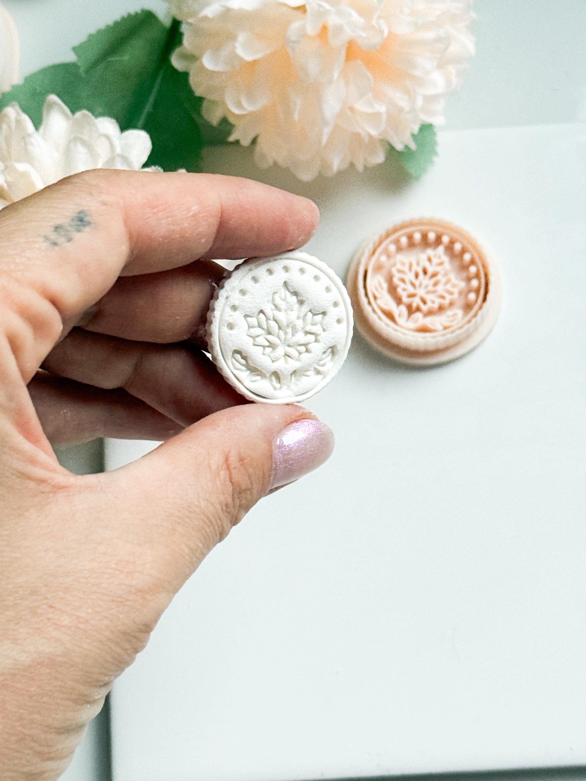 Maple Leaf Medallion Clay Cutter, Fall Earrings, Brooches Mold