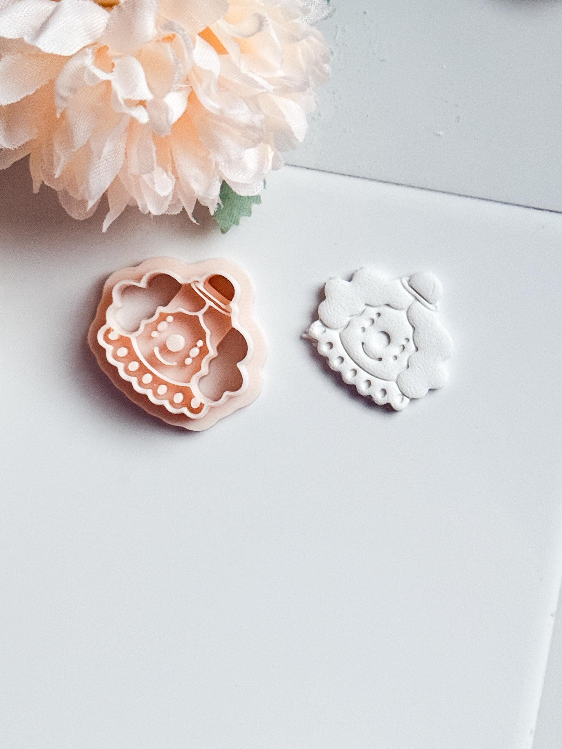 Kawaii Clown Face Clay Cutter, Circus Jewelry Mold