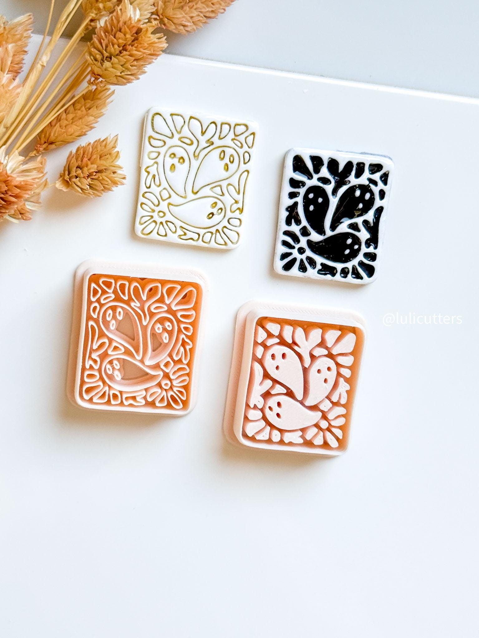 Floating Ghost Clay Cutter: Halloween Polymer Clay Earrings