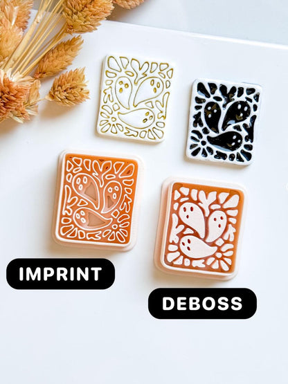 Floating Ghost Clay Cutter: Halloween Polymer Clay Earrings