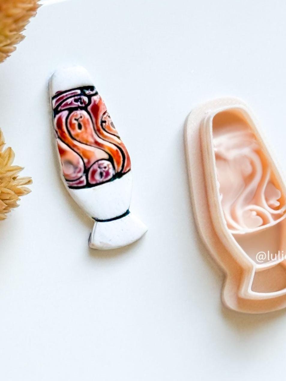 Ghost Lava Lamp Clay Cutter: Spooky Halloween Earring Mold