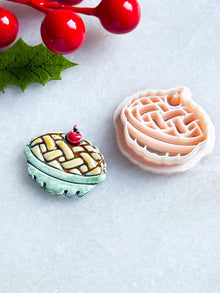 Thanksgiving Pie Polymer Clay Cutter: Lattice Crust Charm, Fall Jewelry