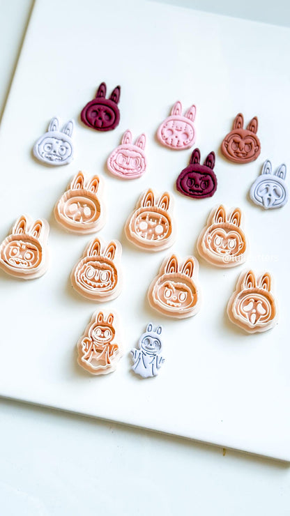 Furry Monster Bunny Clay Cutter: Spooky Charms, Earrings, Keychains