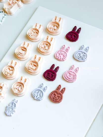 Furry Monster Bunny Clay Cutter: Spooky Charms, Earrings, Keychains