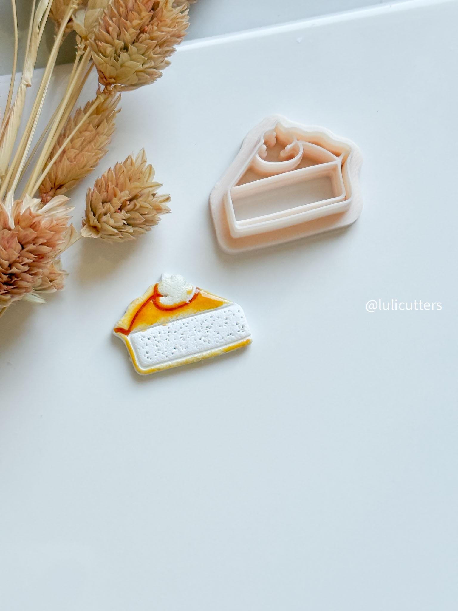 Pumpkin Pie Slice Clay Cutter: Fall Jewelry Mold, Polymer Clay Tool